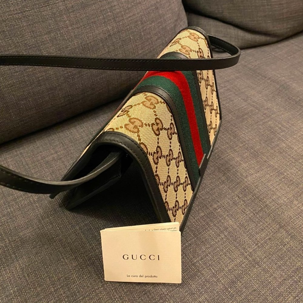 Gucci Monogram Fold-Over Purse